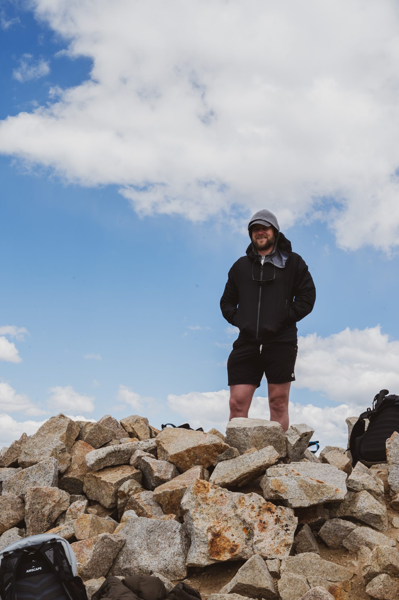 Mt. Huron — standing on top