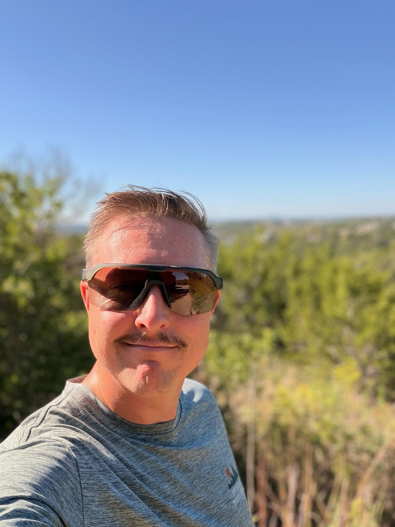 Austin — trailhead selfie