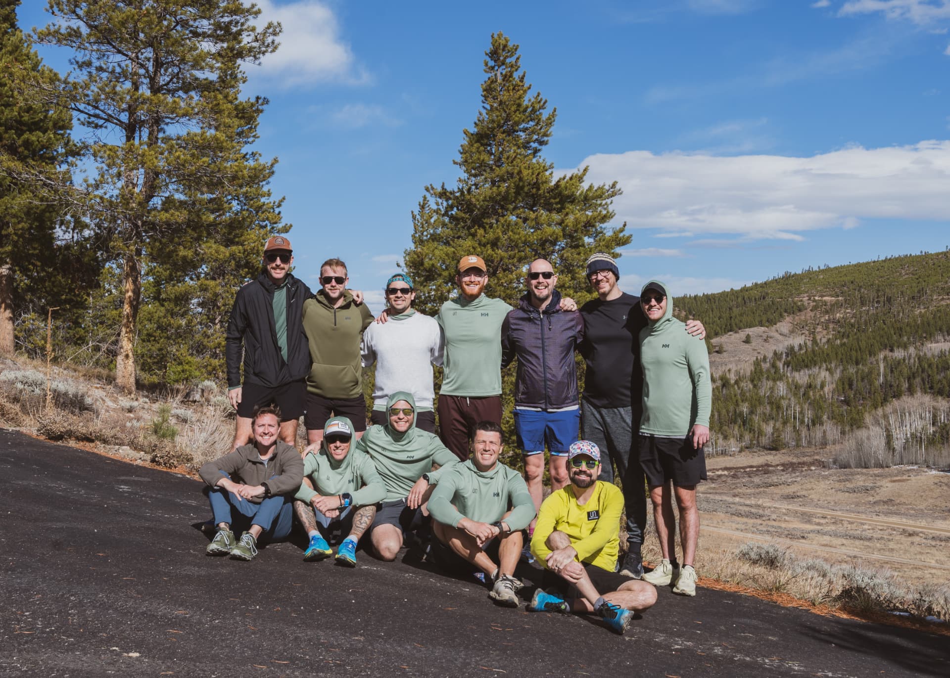 Unrationed men together at a past retreat