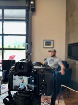 Ring the Springs — filming an interview at the house