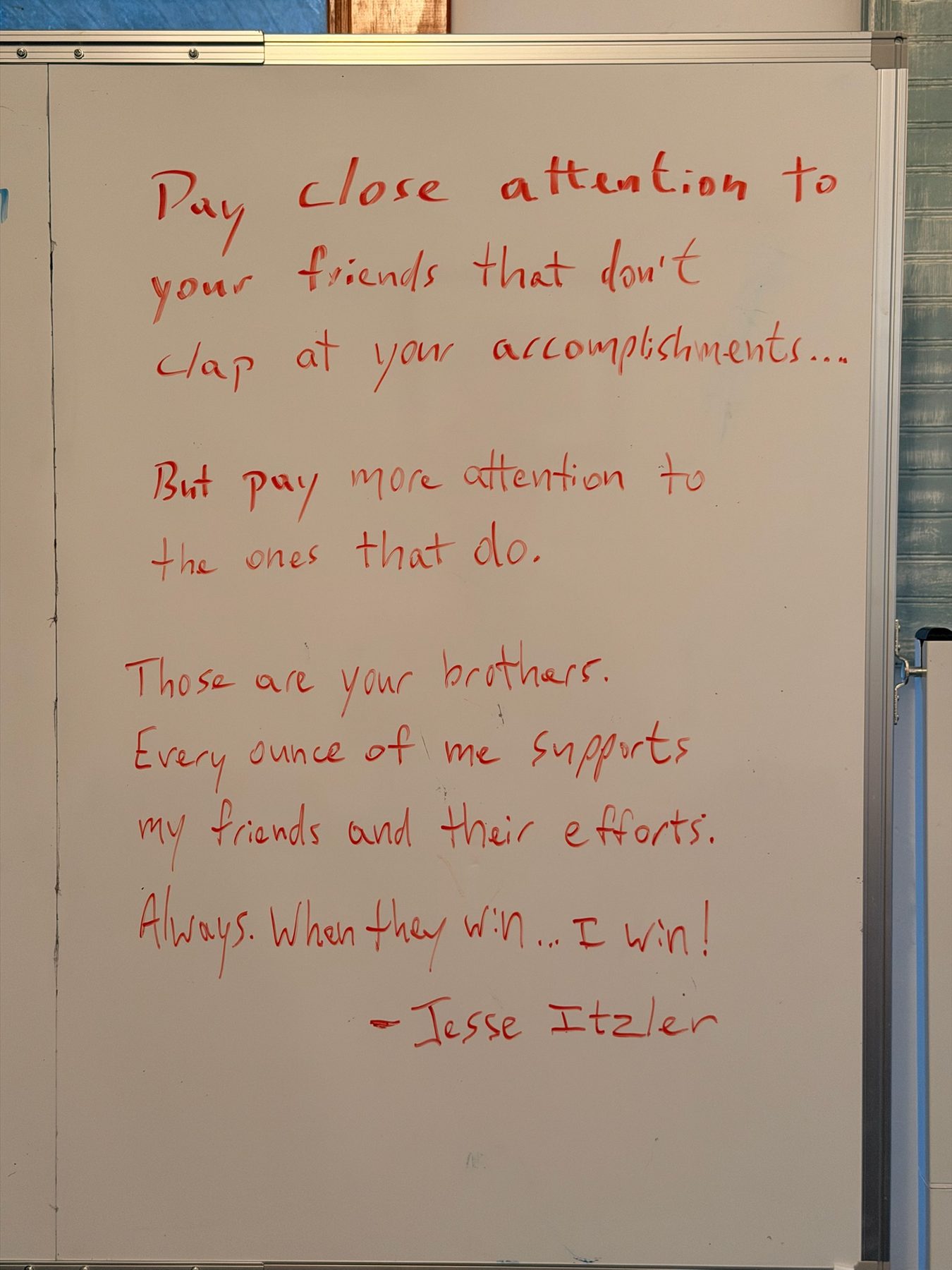 Austin — a note on the wall