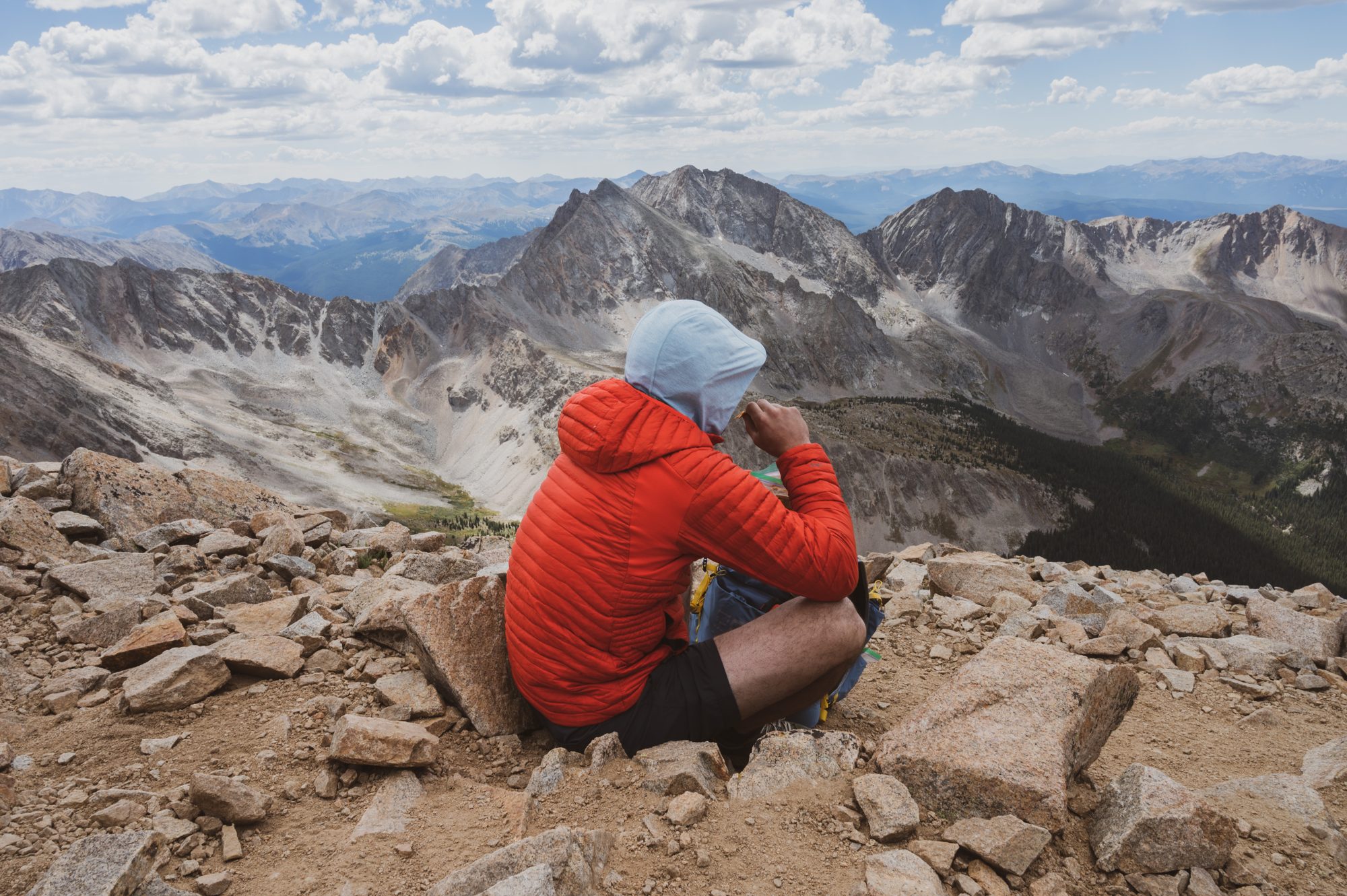 Mt. Huron — resting on the rocks